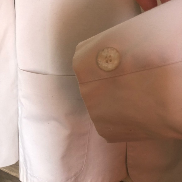 Vintage White Cotton Blend Loose Fit Blazer Large - Picture 5 of 9